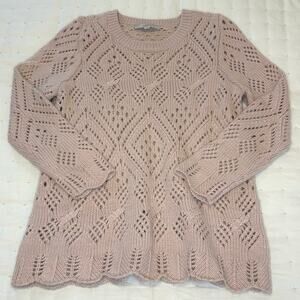 LOFT Pointelle Pullover Sweater